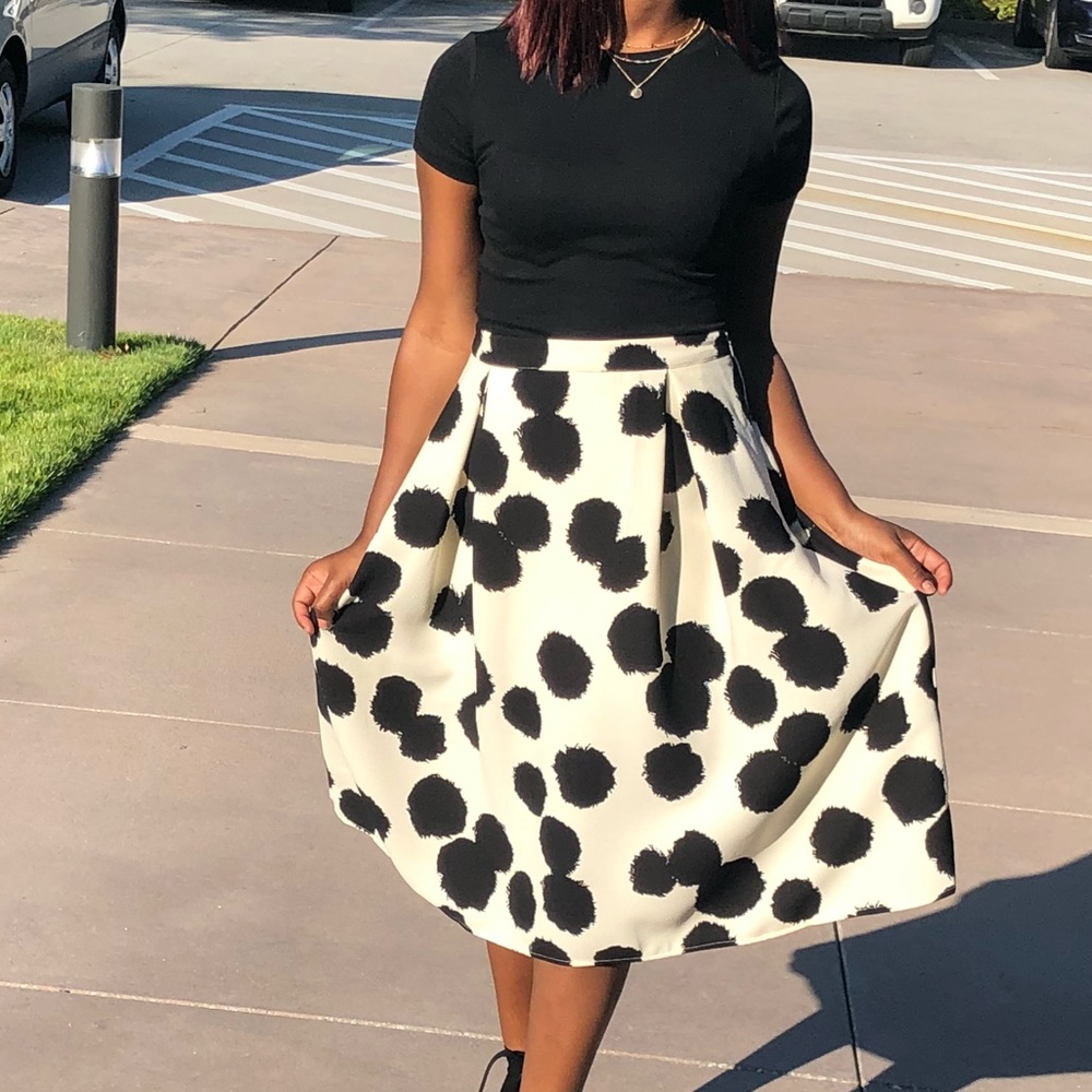 Cream and black skirt